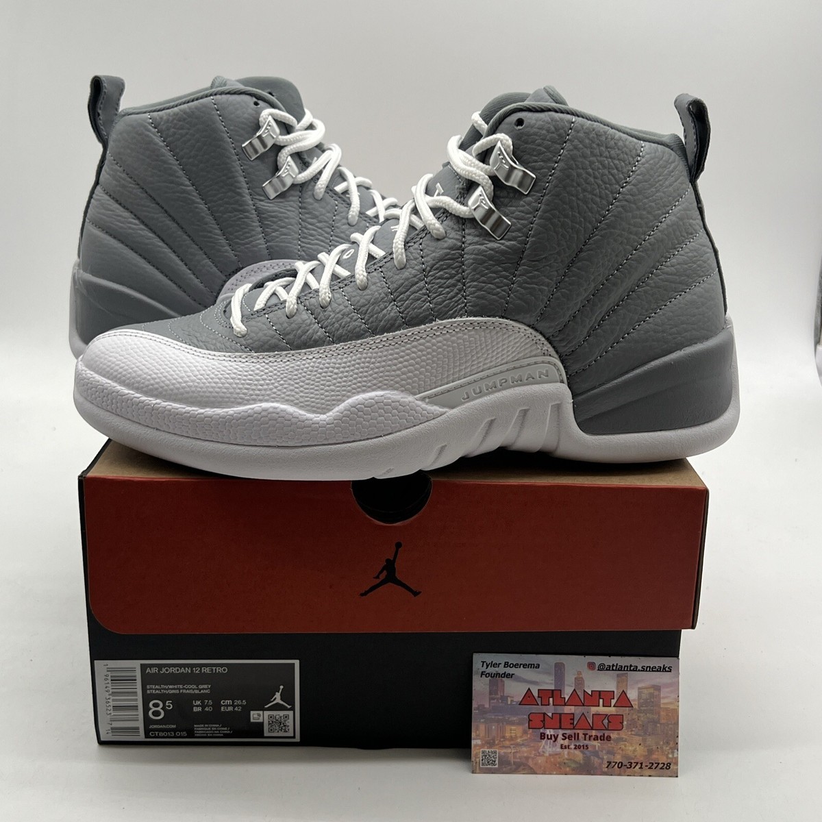 Size 8.5 - Air Jordan 12 Stealth 2022 (CT8013-015) | eBay
