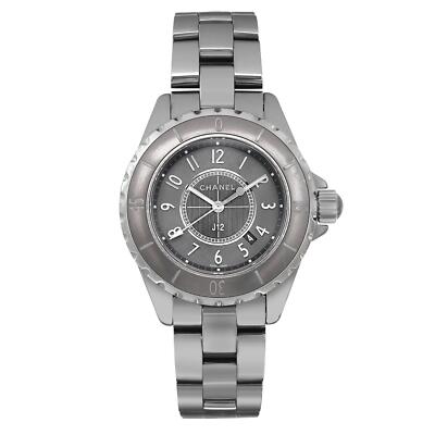 Chanel J12 Chromatic 33mm Titanium Ceramic Grey Dial Ladies Quartz