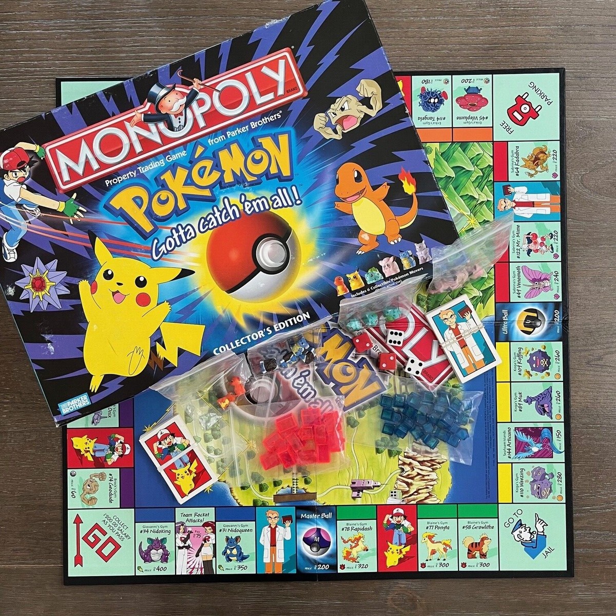 Pokemon Edition Monopoly Board Game Replacement Parts Pieces 1999
