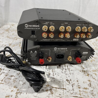 2 Pc Set McCormick Micro Line Drive Power Drive Amp Preamp Rare