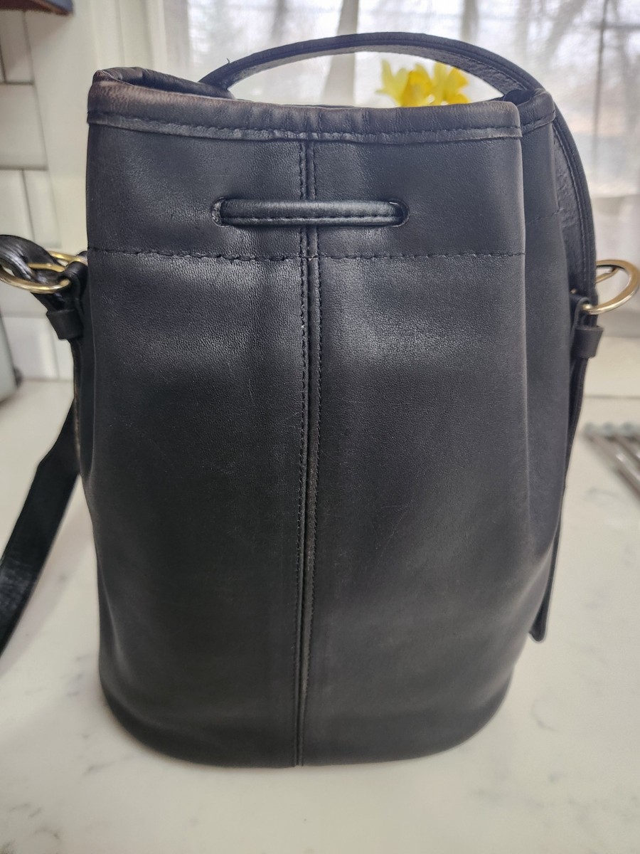 Vintage Coach Drawstring Equestrian Bucket Bag 1997 | eBay