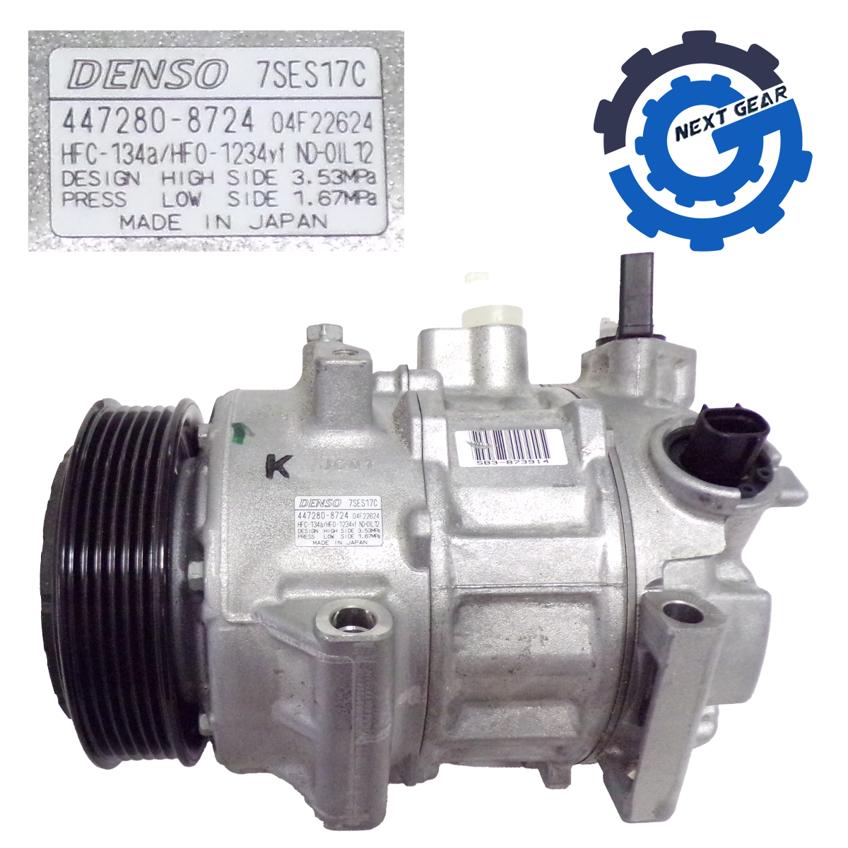 Denso A/C Compressor w/ Clutch 2013-23 Toyota Camry RAV4 447280