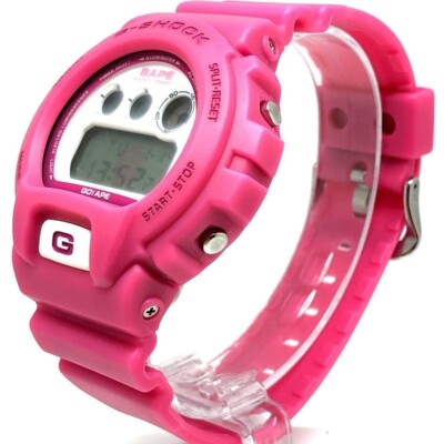 Casio G-Shock A Bathing Ape Limited To 1000 Dw-6900 Pink Watch
