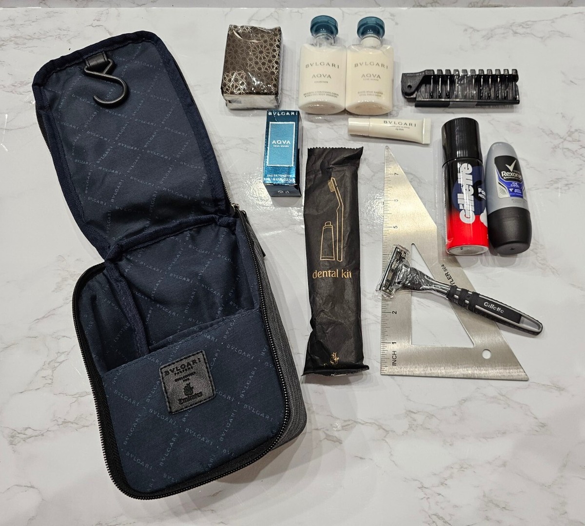 New Unused Bvlgari Travel Set + New Toiletries Amenities Bulgari