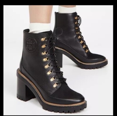 Tory Burch Miller Mixed-Materials Lug Sole Boot NWOT | eBay