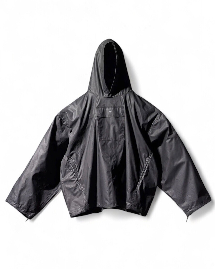 NEW* Yeezy Gap Balenciaga Coated Cotton Anorak Rain Jacket Black
