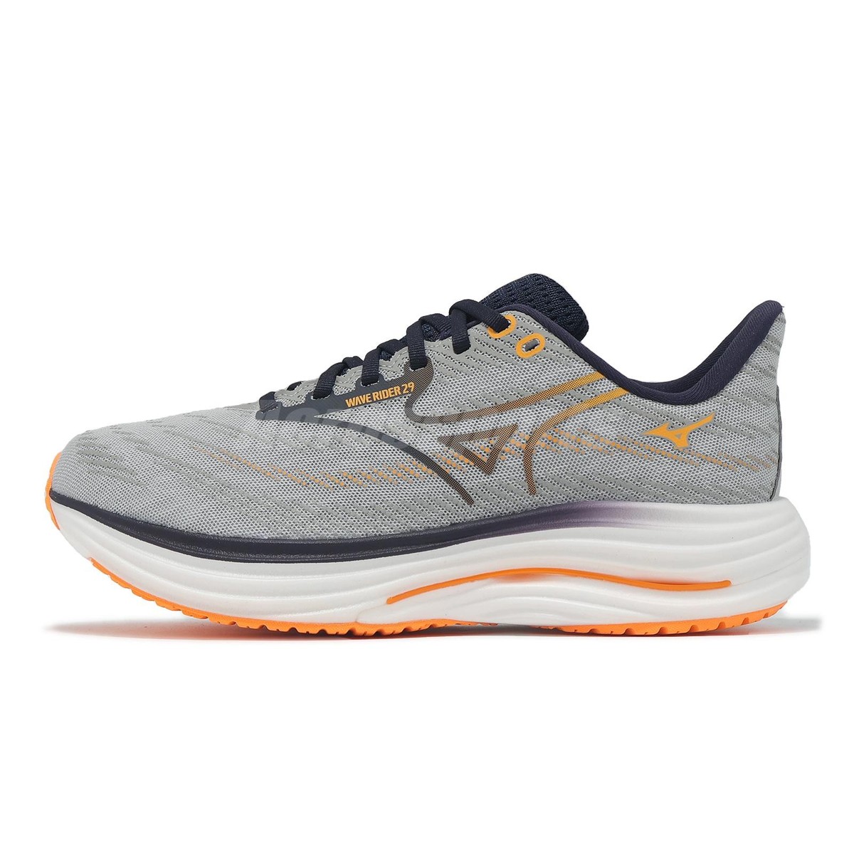 Mizuno Wave Rider 29 Super Wide Grey Orange Men Road Running Shoes