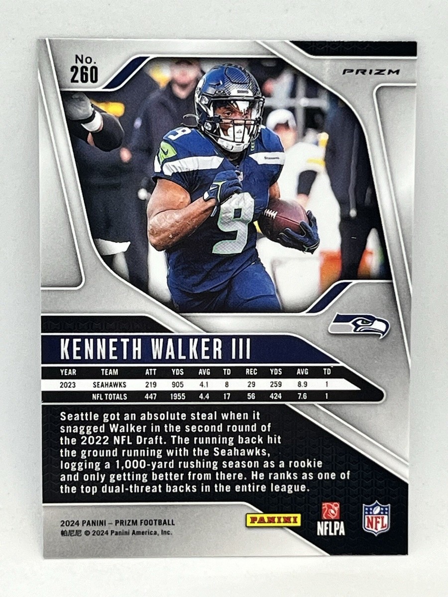 2024 Panini Prizm Red White Blue # Kenneth Walker III- Seattle