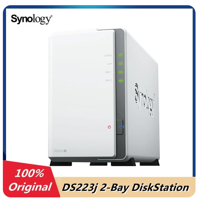 Original Synology DS223j 2-Bay DiskStation NAS Server (Diskless