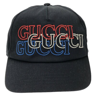 GUCCI Baseball cap 58.5cm L size 7885484HA9X4100L cotton Black | eBay