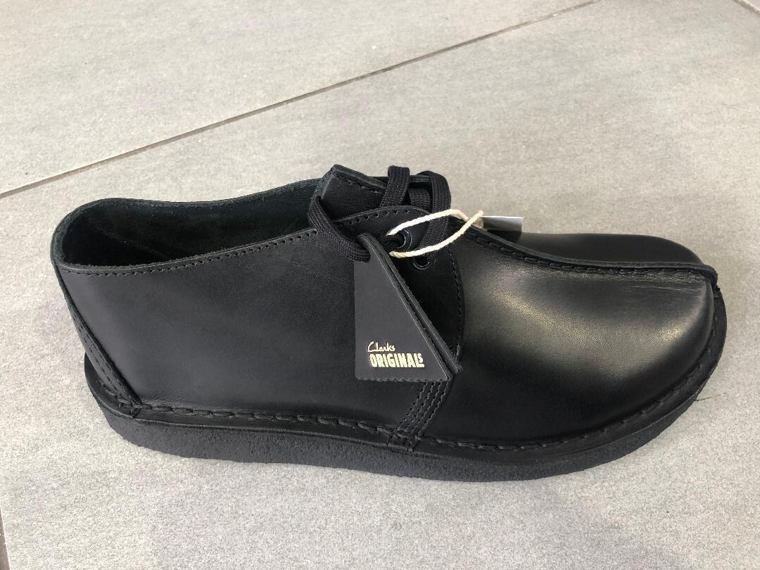 Clarks Originals Men's DESERT TREK BLACK LEATHER 26113555 | eBay