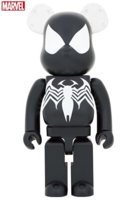 BE@RBRICK SPIDER MAN BLACK COSTUME 1000 % Medicom Toy BEARBRICK