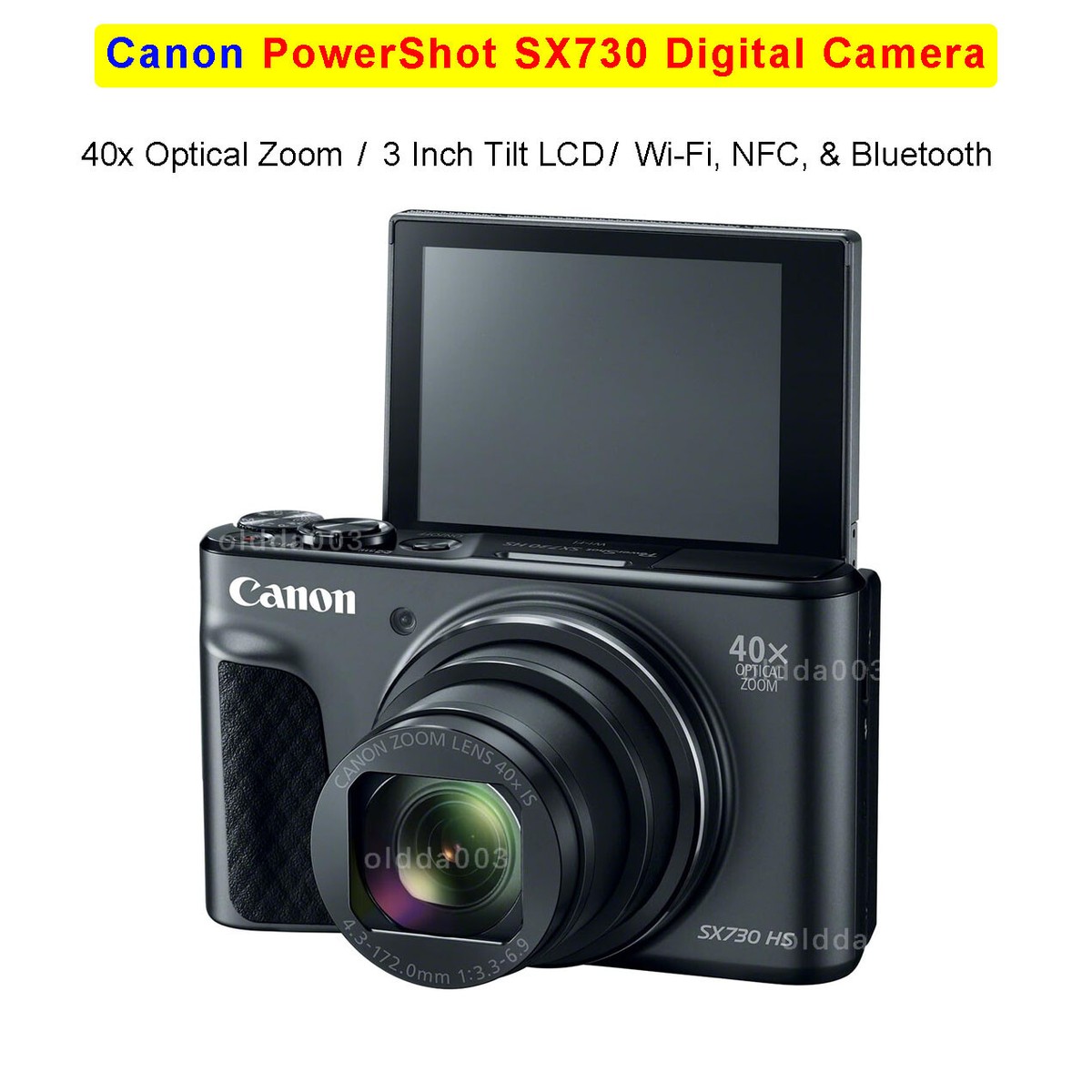 Canon PowerShot SX730 HS 20.3 MP W/40x Optical Zoom &3