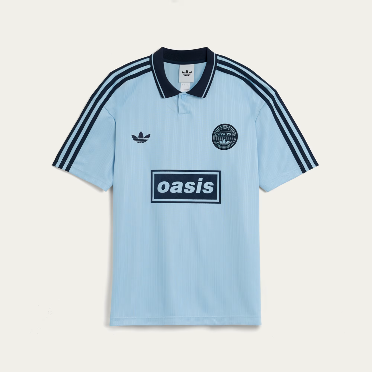 Adidas x Oasis Tour Jacquard Jersey 'Light Blue' - Size Extra