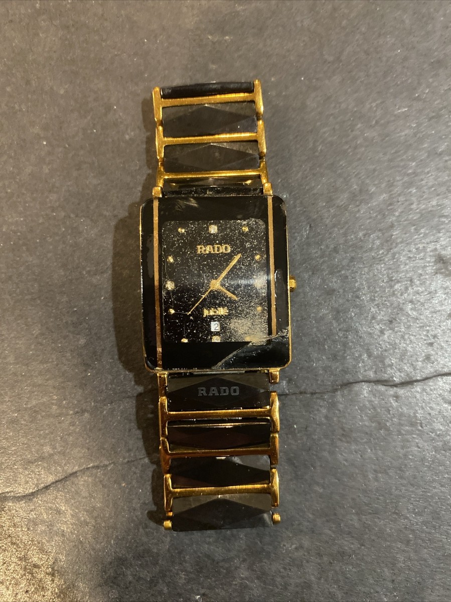 RADO Jubile Gents Black Ceramic Watch with 4 diamonds 160.0282.3