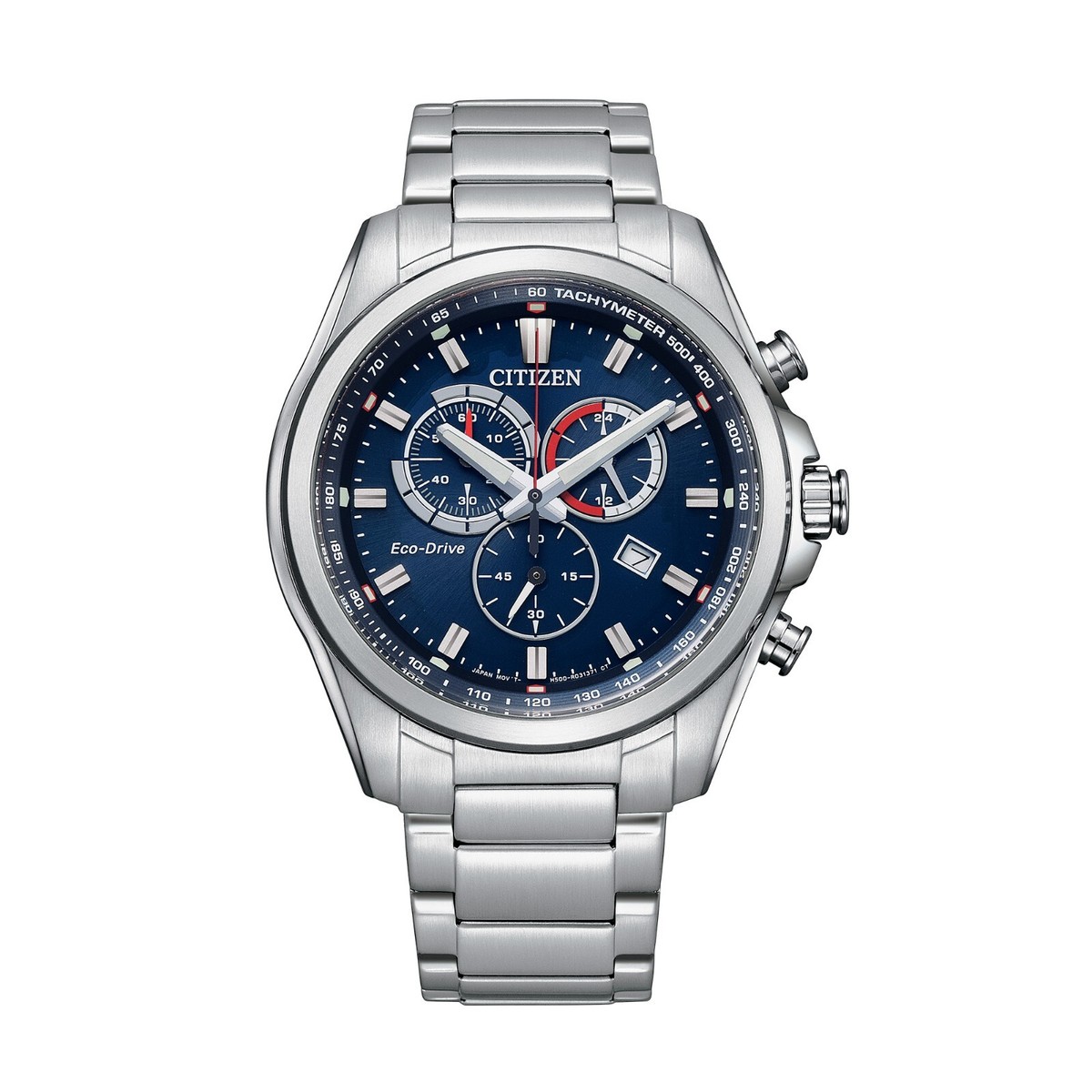 Citizen Men's Sport Casual Chronograph Eco-Drive Silver Watch 43