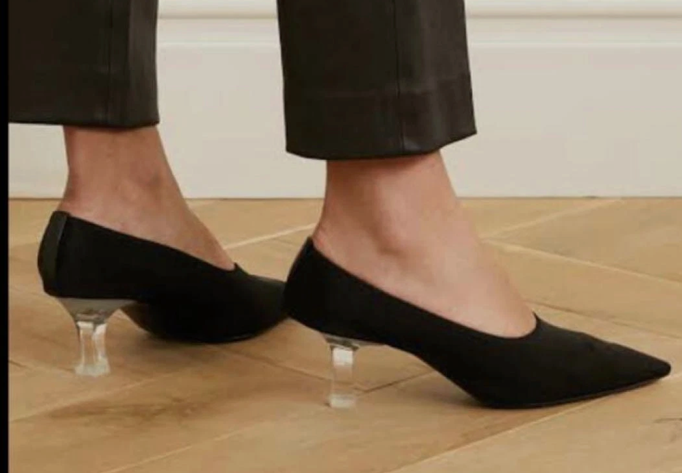 The Row Black Mesh Lucite Heel Sock Pump, size 37 | eBay