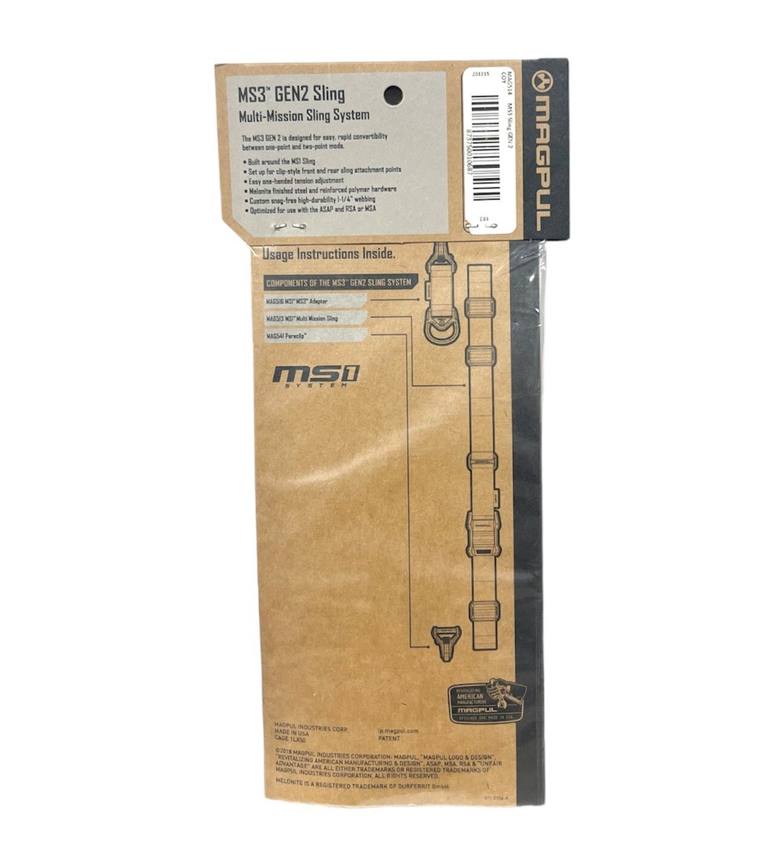 Magpul MS3 GEN2 Rifle Sling - Coyote Brown (MAG514-COY) for sale