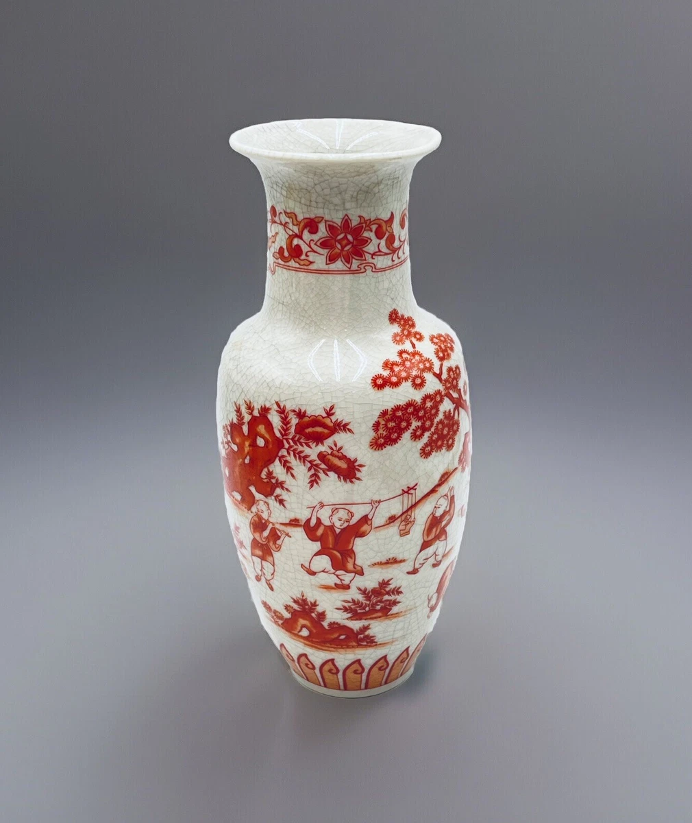 中国 缸豆紅釉 花瓶 V 9815A 中国 缸豆紅釉 花瓶 V 9815A 铜红中国古董