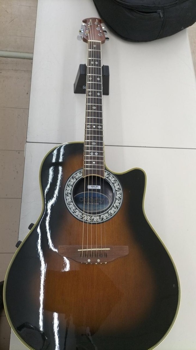 Used Ovation CC57 Electric Acoustic Guitar With Genuine Gig Bag