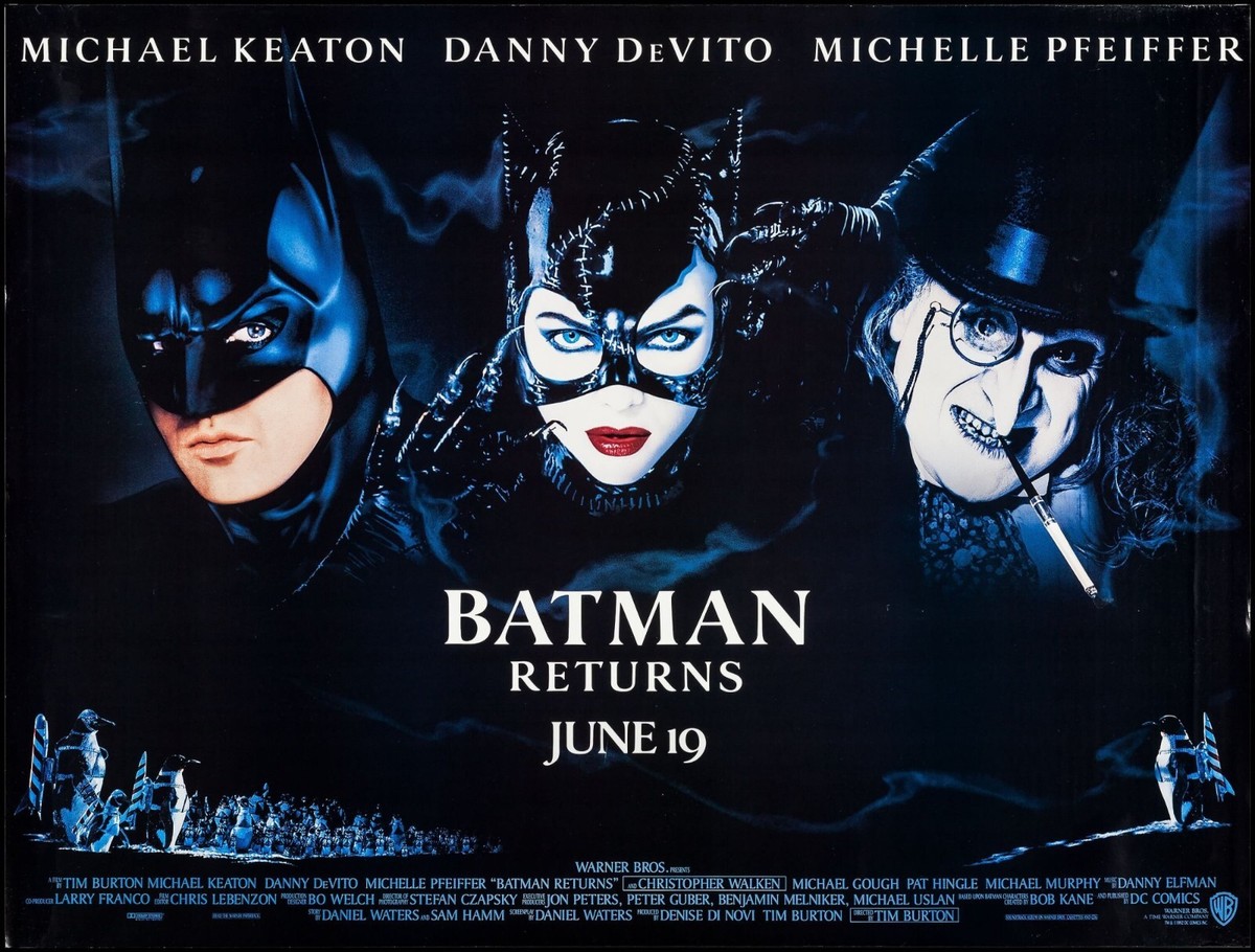 1992 Batman Returns Movie Poster 11x17 Michael Keaton Penguin