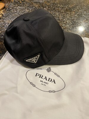 Prada Nylon Baseball Cap Side Logo Black | eBay