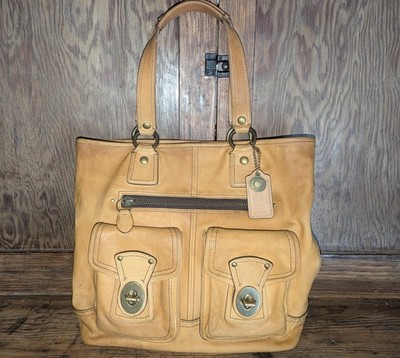 COACH 65th Ann. Legacy Camel Tan Leather Large GIGI Tote Shoulder