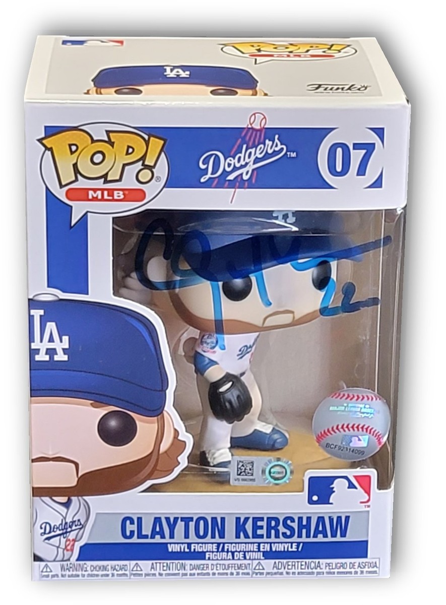 Clayton Kershaw Hand Signed Authentic Dodgers Funko Pop 2020 WS