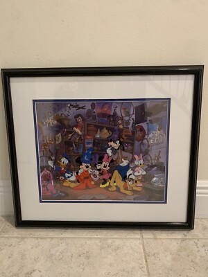 1998 DISNEY FOND MEMORIES WITH MICKEY & FRIENDS FRAMED ANIMATION