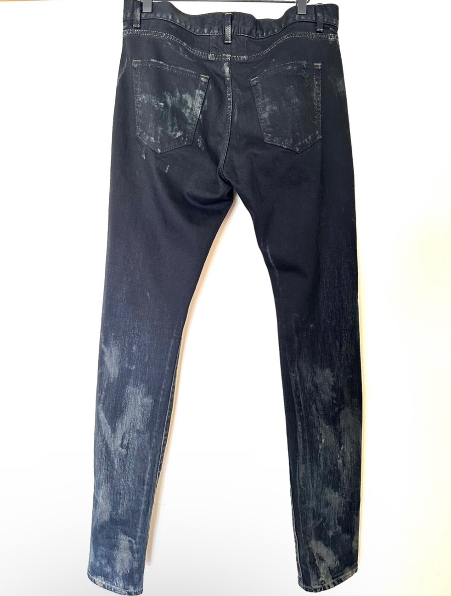 Saint Laurent Fall Winter 2016 oil stained D02 jeans sz 32 Hedi