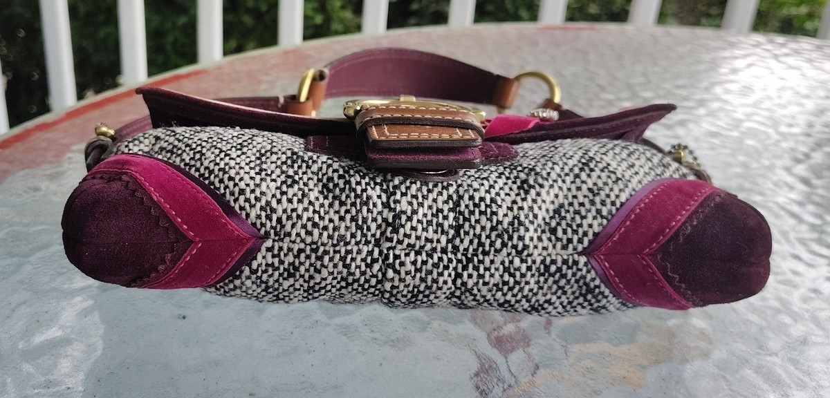 Coach Vintage 8F01 Multicolor Tweed Soho Y2K Demi Shoulder Bag w