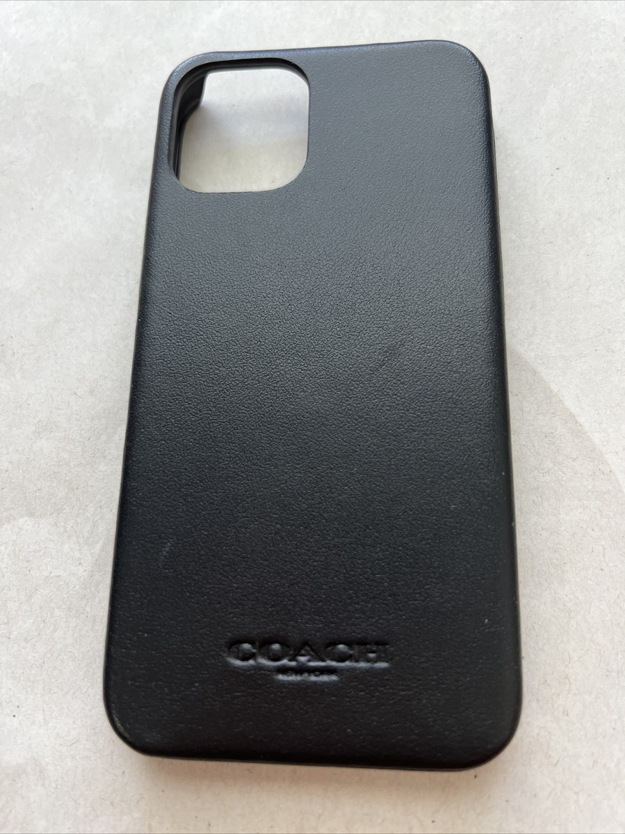 Coach Leather Slim Protective Case for iPhone 12 Mini (5.4”) Black