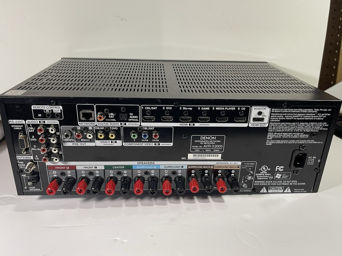 Denon AVR-X2000 7.1 Channel Integrated Network AV Receiver READ | eBay