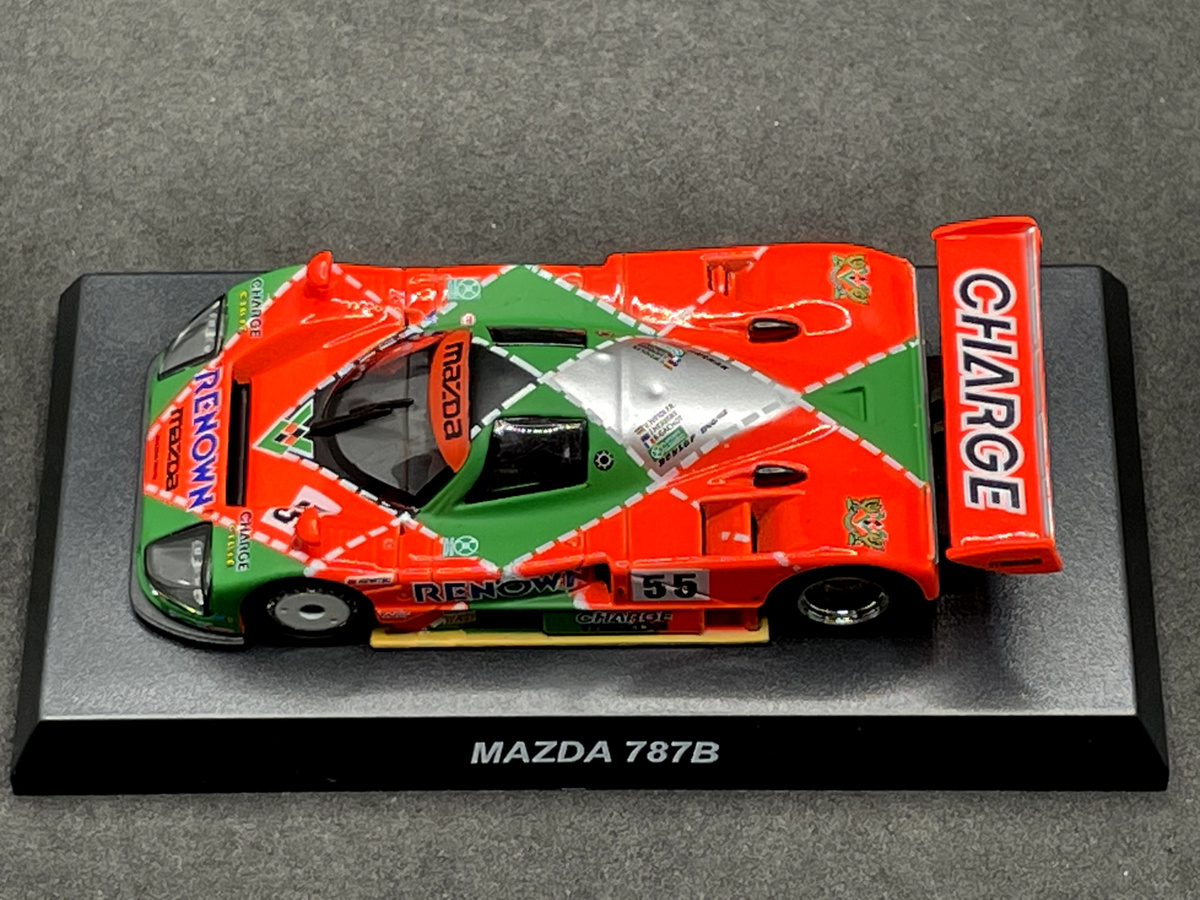 Kyosho 1/64 Mazda collection 787B orange/green #55 Diecast car
