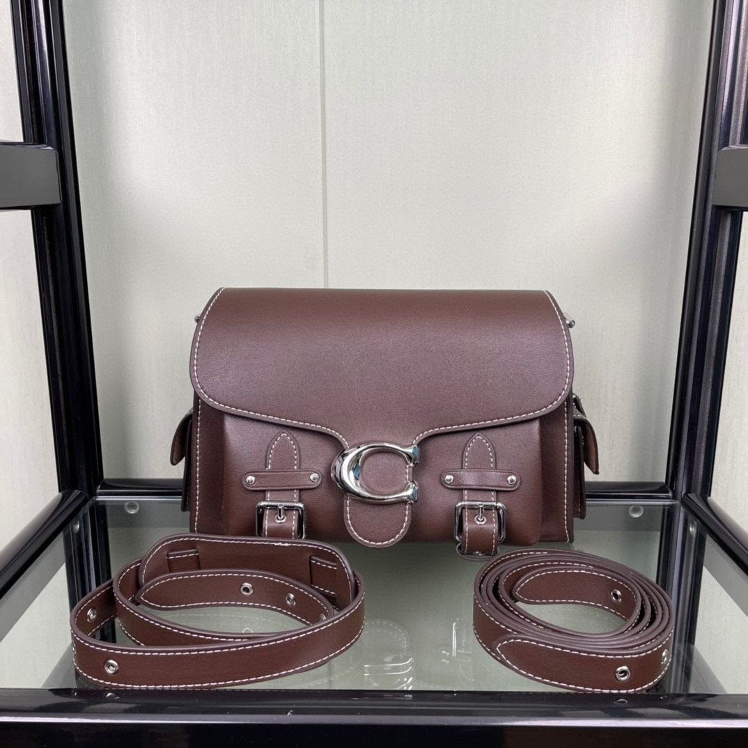 COACH Cargo Soft Tabby Leather Shoulder Bag Maple CT721 Outlet NEW