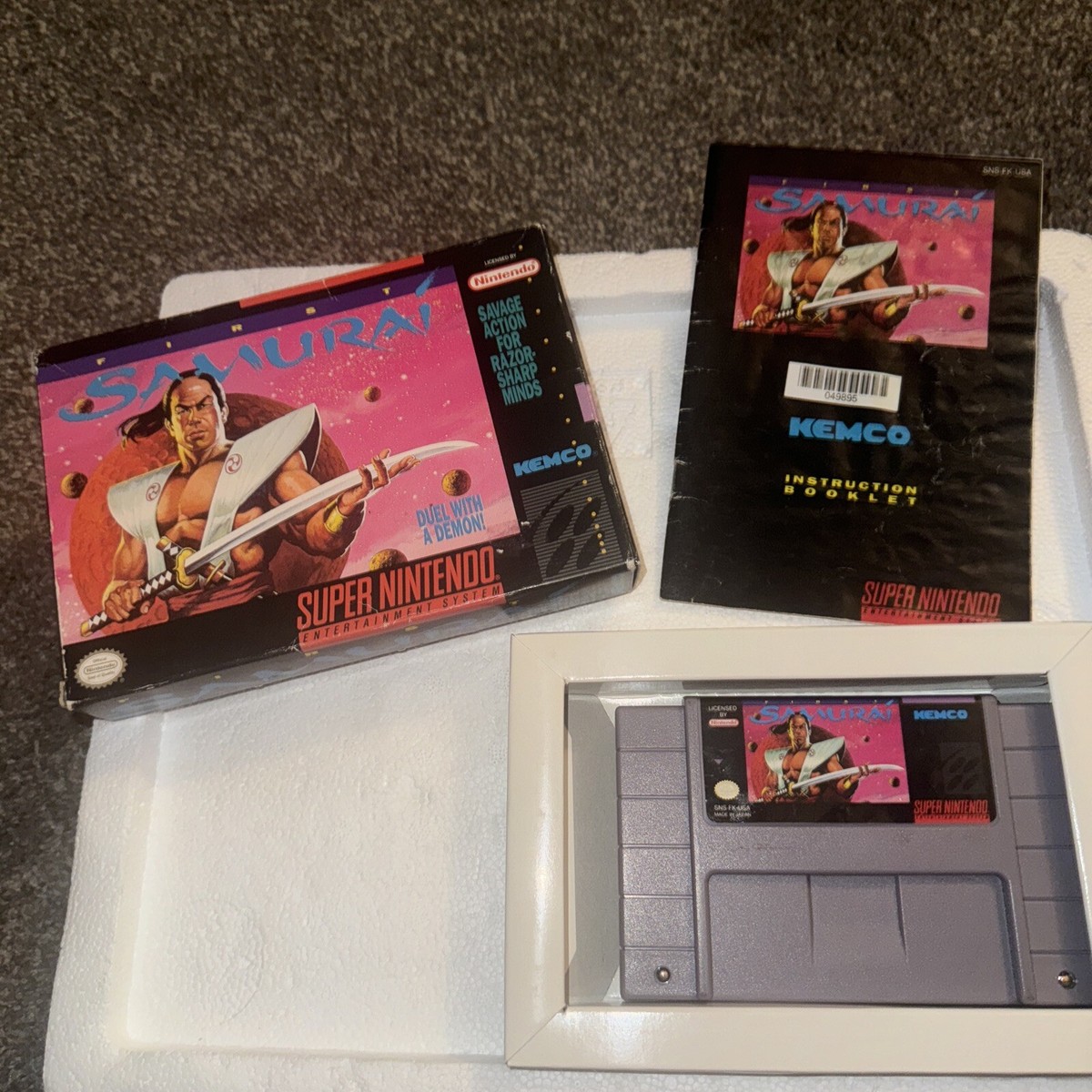 First Samurai (SNES) Super Nintendo CIB Box Complete Kemco 1993