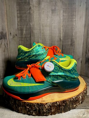 2014 DS NIKE KD VII (7) Weatherman Emerald Green/Orange Men Sz 10