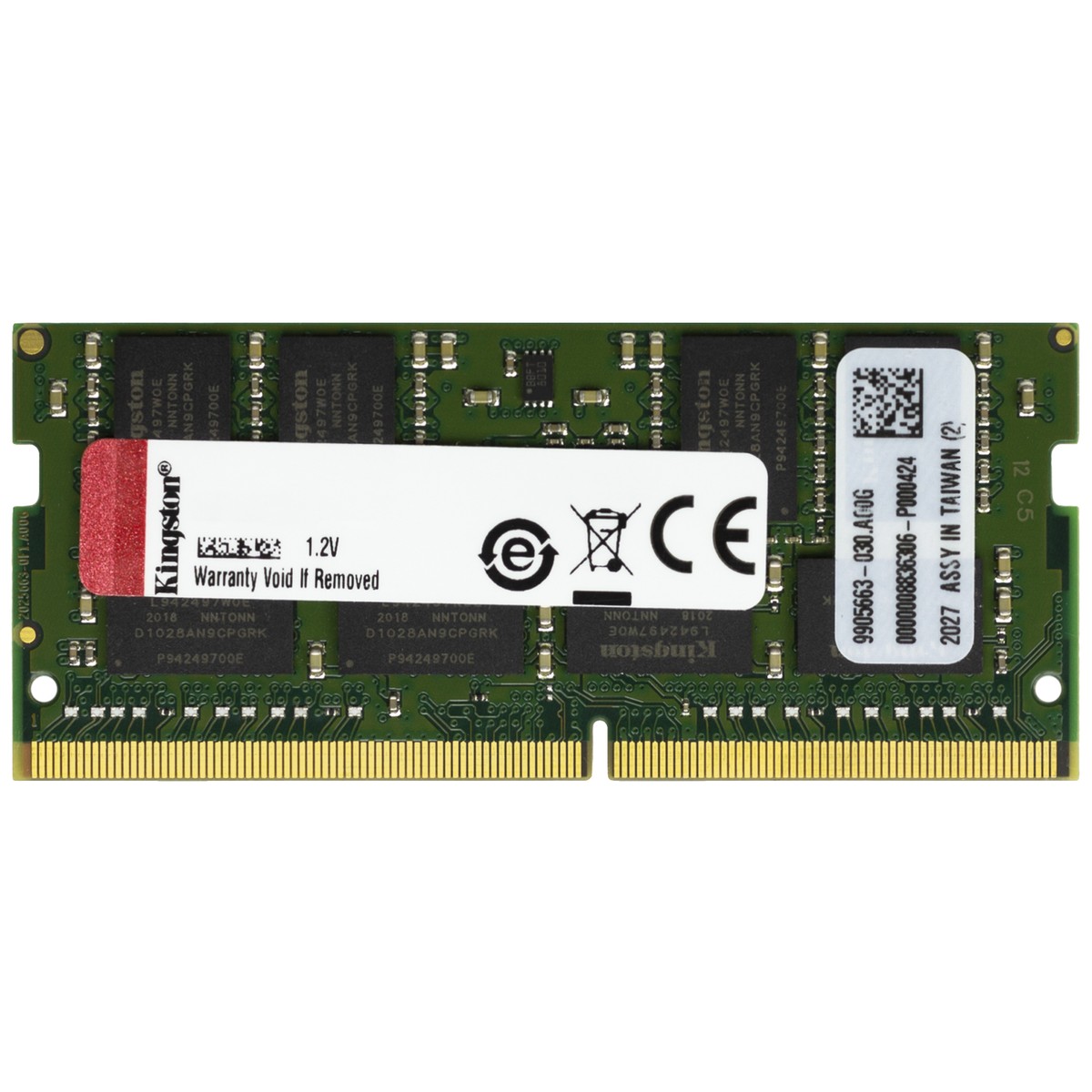Kingston 16GB DDR4 2666 PC4-21300 SODIMM 260-Pin 2Rx8 Laptop