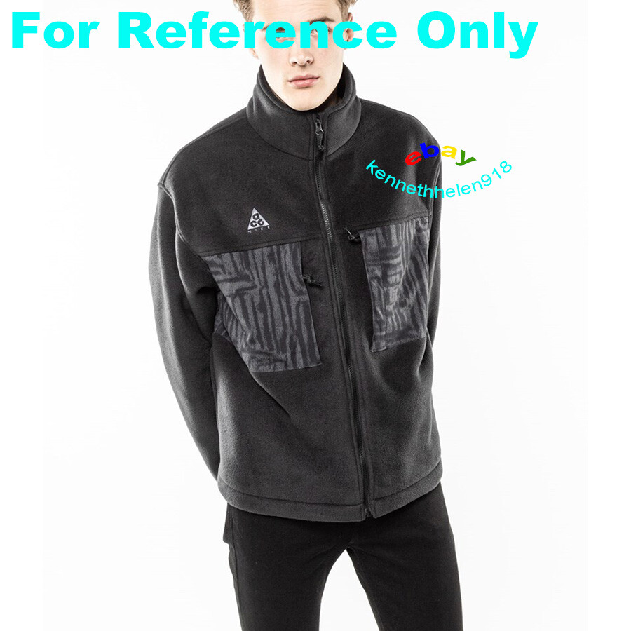 NIKE ACG MICROFLEECE FULL ZIP JACKET BQ3446-010 BLACK MENS SIZE
