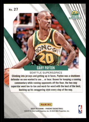 Gary Payton 2023-24 Panini Phoenix #27 Seattle Supersonics | eBay