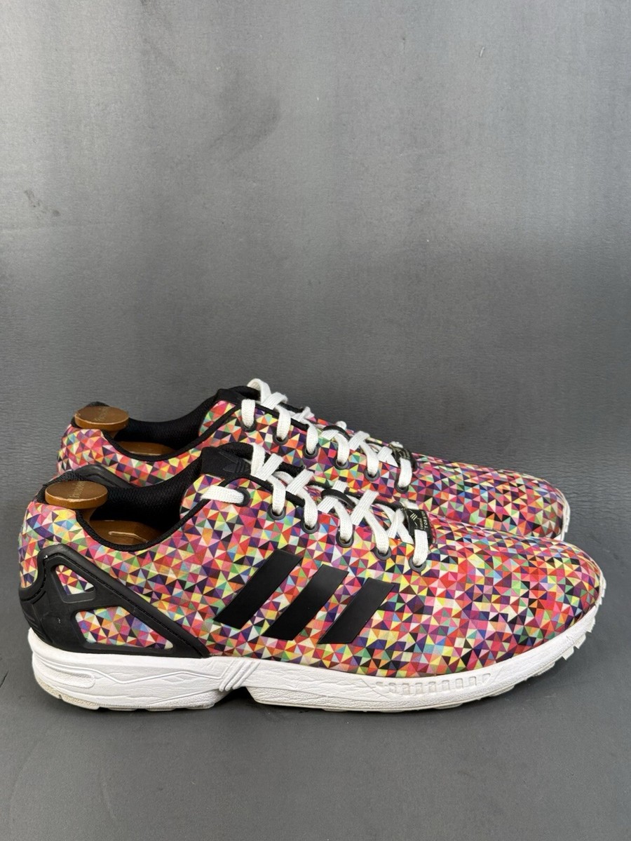 adidas ZX Flux Multi-Color Prism sneaker shoes men size 12