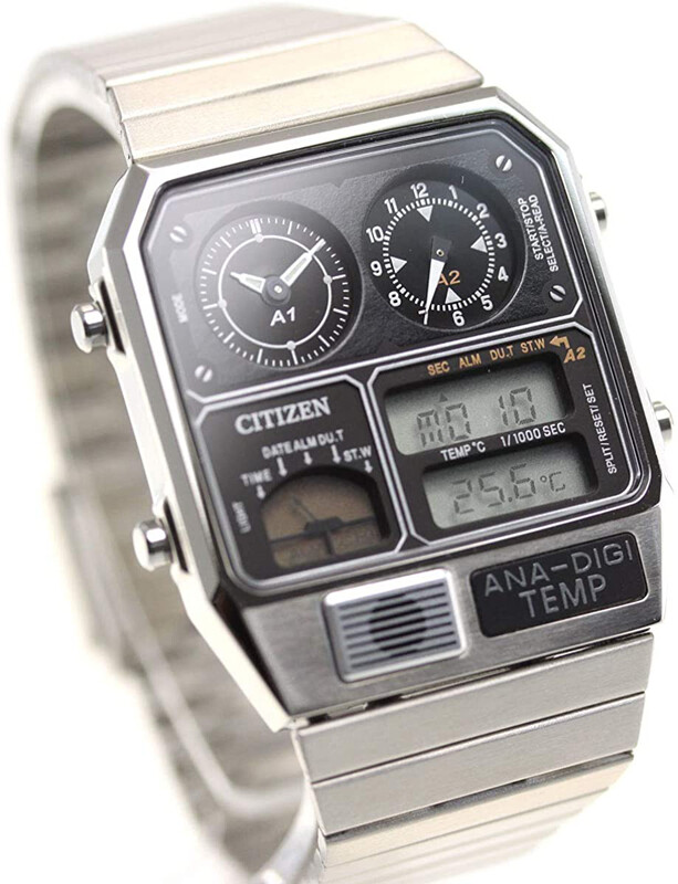 Citizen ANA-DIGI TEMP Silver JG2101-78E Analog Digital Brand New