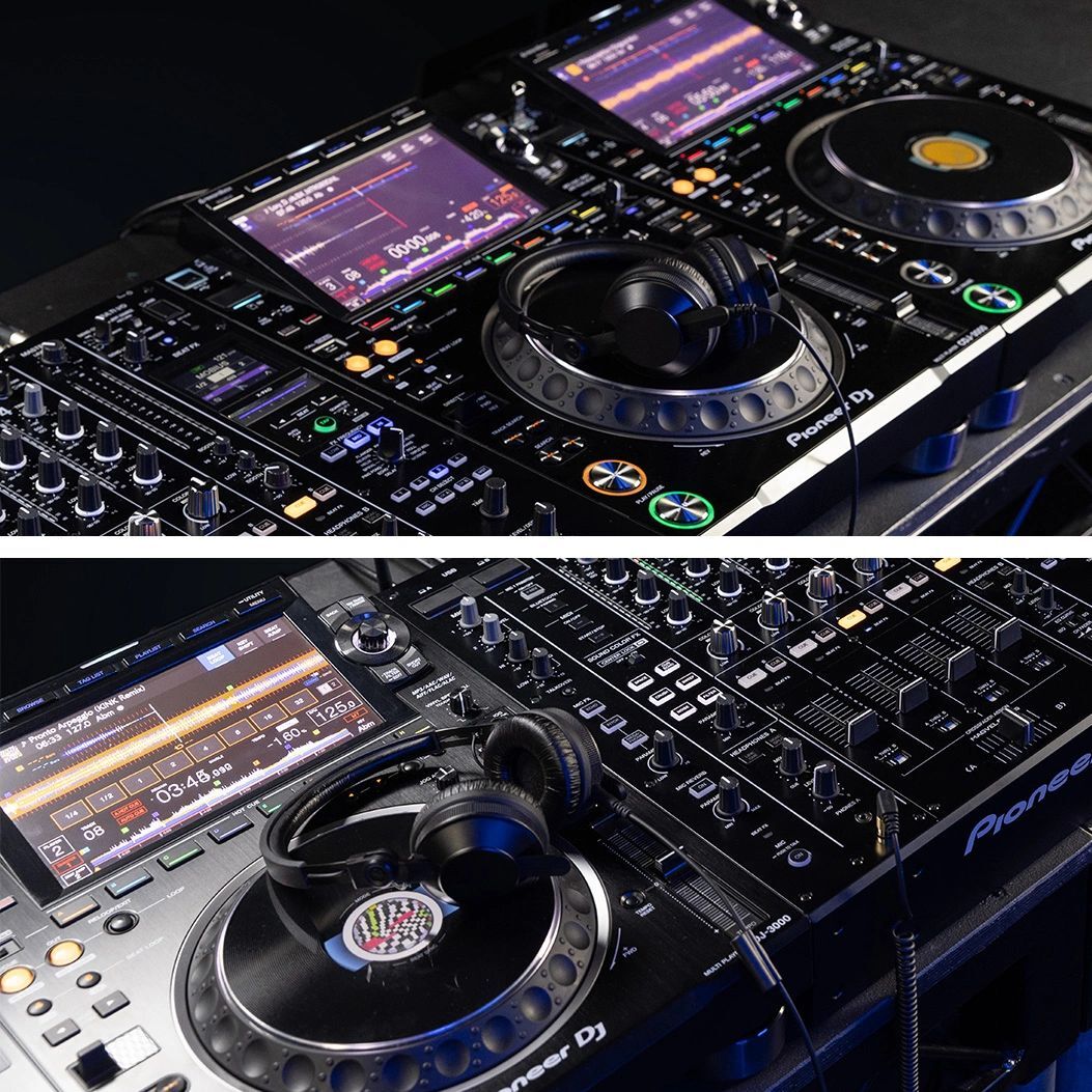 2) Two Pioneer DJ CDJ-3000 DJ Multiplayer + (1) One DJM-A9 4-Ch DJ