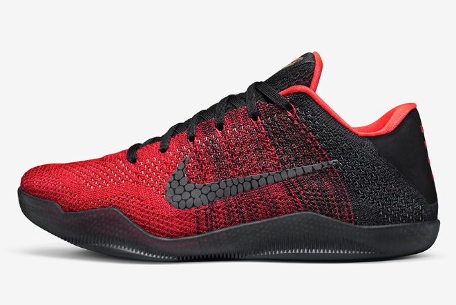 Nike Kobe Bryant 11 XI Elite Low Achilles Heel Black 822675-670 sz