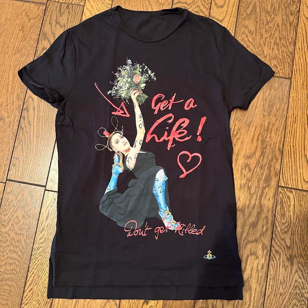 Vivienne Westwood Don't Get Killed short sleeve T-shirt Black Size