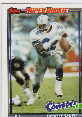 EMMITT SMITH ROOKIE CARD Topps SUPER RC Dallas Cowboys Football