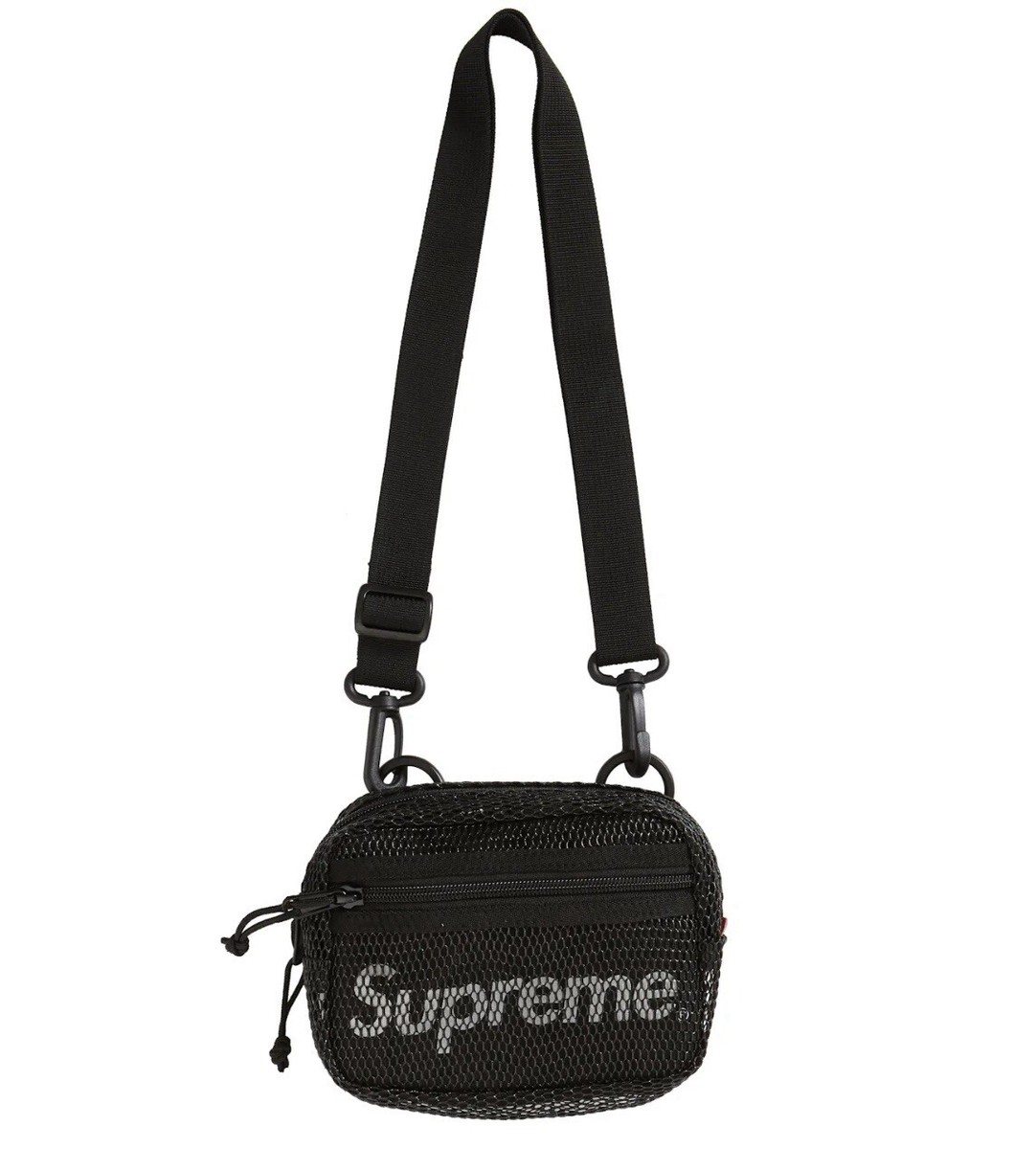SS20 Supreme Black Shoulder Mesh Side Bag Cordura - NEW In Factory