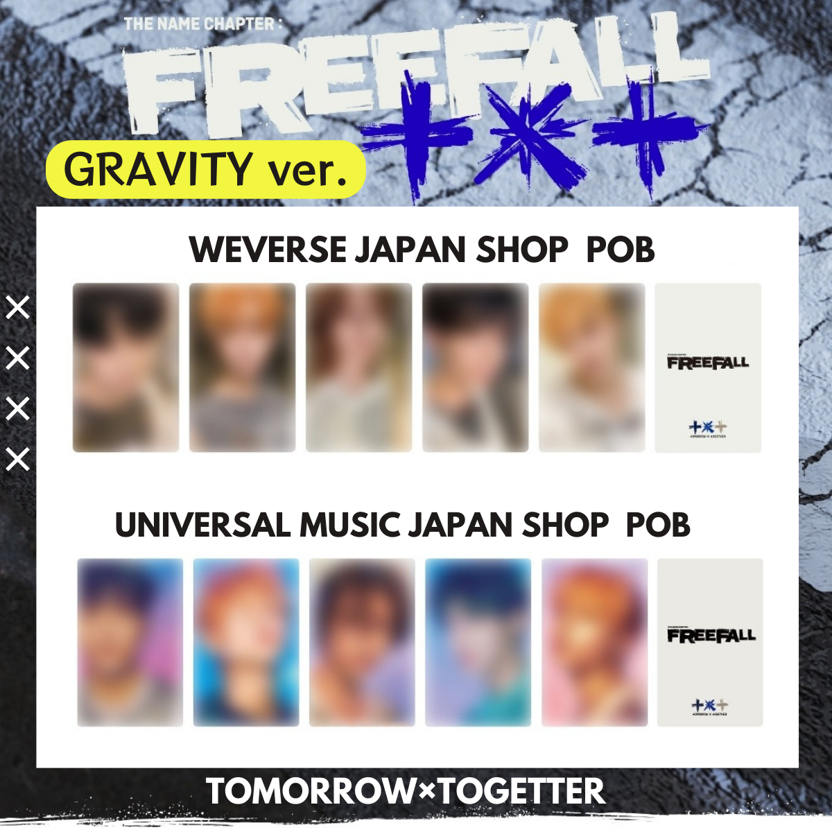 TXT The Name Chapter FREEFALL GRAVITY Photo Card POB Weverse JP