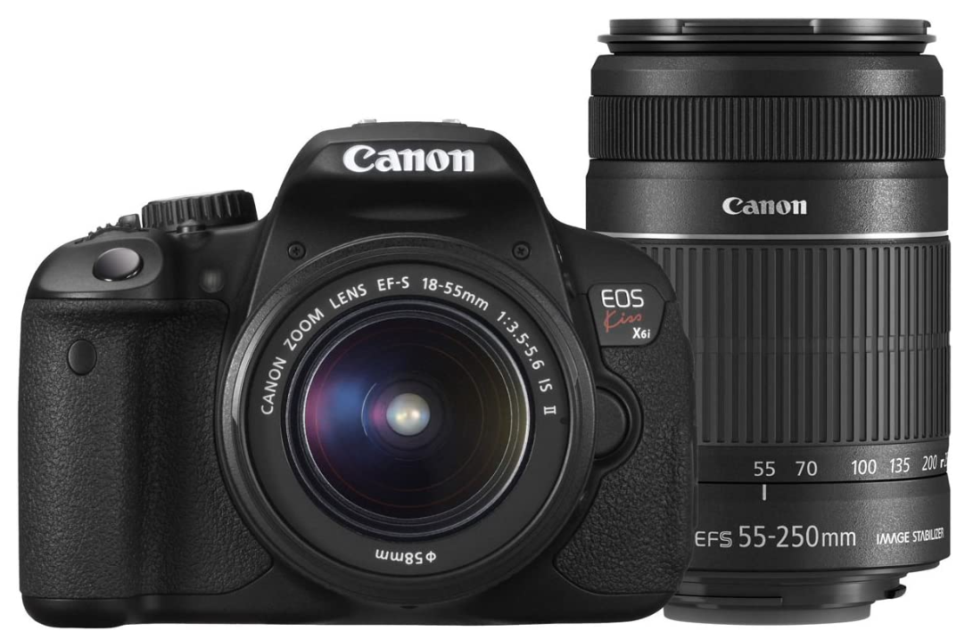 Canon Digital SLR Camera EOS Kiss X6i Double Zoom Kit EF-S18-55mm