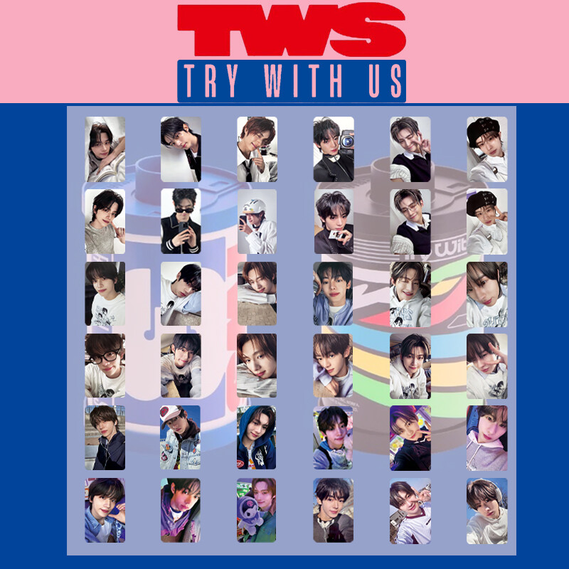 6pcs/set TWS TRY WITH US MINI3 Self Made Photo Cards . Photocards